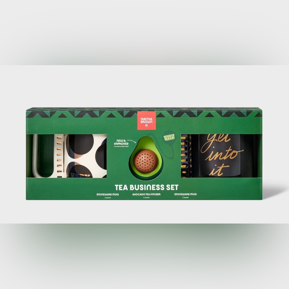Tabitha Brown Green Tea Business Mug Set with Avocado Infuser